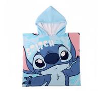 Poncho Stitch Niño y Niña - Poncho Infantil Stitch con Capucha y Secado Rápido, Toalla Poncho Niños, Playa, Piscina y Verano, Baño Infantil Ligero y Absorbente