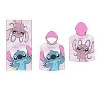 Poncho Toalla Stitch y Angel 55x110
