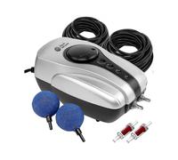 Pond Air Pump Koi Pond Aerator for Pond Up To 1000 Gallons Pond Deicer All-in-one Pond Aeration Kit with Double Outlet Airline Tubing Air Stones Check
