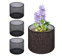 Pond Basket - 4 Pieces Reusable Foldable Aquatic Plant Bags | 7.2x7.09 Inches Hyacinth Planting Baskets For Home Garden Backyard Yard Pond Balcony Indoor Aquarium Lily Anthurium