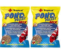 Pond Pellet Mix 1000ml / 130g - Alimento Flotante básico para Peces de Estanque, bajo Contenido en fósforo no favorece la proliferación de Algas (Paquete de 2)