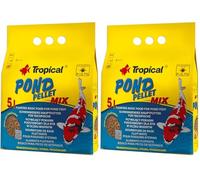 Pond Pellet Mix 5L / 650g - Alimento Flotante básico para Peces de Estanque, bajo Contenido en fósforo no favorece la proliferación de Algas (Paquete de 2)