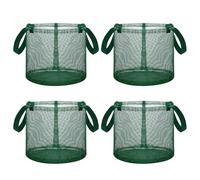 Pond Plant Planting Bag - 4 Pieces Foldable Hydroponic Plant Baskets - Polyethylene Breathable Lily Pots Container - For Aquarium Lily Water Garden Pool Strawberry Aquatic