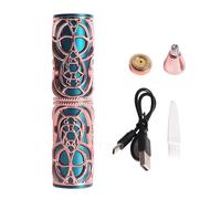 PONDON Afeitadora eléctrica para mujer, depiladora facial portátil 3 en 1, recortadora recargable de cejas y cuerpo para cara, brazos, piernas, línea de bikini, azul elegante