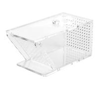 PONDON Caja de recogida de cangrejos de río, mini trampa acrílica transparente para peces, una manera, 5.1 x 2.4, protectora