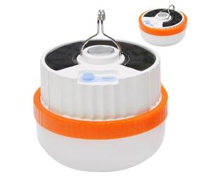 PONDON Luz solar de emergencia de 50 W o 100 W, con gancho, tipo C, diseño extensible, linterna solar para camping, ideal para mercados nocturnos y aventuras al aire libre