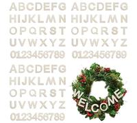 PONDON Números de madera, letras del alfabeto y dígitos de 3 juegos, letras de madera de la A a la Z de 4 pulgadas, números de madera de 0 a 9 bricolaje, ideal para adornos de fiesta, acento de casa