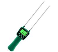 PONDON Probador portátil de humedad de granos, 14 tipos de cultivo, sonda de 16.5 pulgadas, pantalla LCD retroiluminada, transmisión de voz para múltiples granos