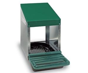 Ponedero con departamentos y con fondo de plástico para gallinas