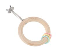 Poner de Percha de Madera Resistente, Juguete de Swing de Loros Multifuncional, Estructura Estable, Mejora del Disfrute Vivo, Jaula de la Jaula del Loro