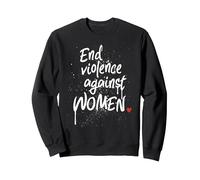 Poner Fin a la Violencia contra Las Mujeres - Mensaje de protesta de Mujeres Sudadera, Unisex para Adultos, Negro, XXL