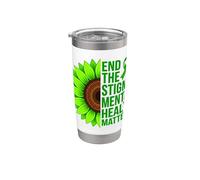 Poner fin al estigma Concientización sobre asuntos de salud mental Vaso térmico de acero inoxidable de doble pared