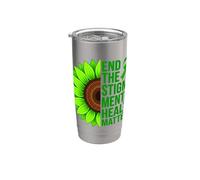 Poner fin al estigma Concientización sobre asuntos de salud mental Vaso térmico de acero inoxidable de doble pared