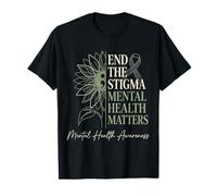 Poner Fin al estigma La Salud Mental Importa Conciencia Enfermedad Cerebral Camiseta