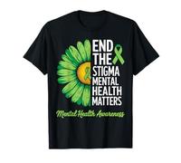 Poner Fin al estigma La Salud Mental Importa Conciencia Enfermedad Cerebral Camiseta