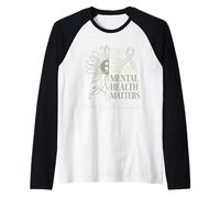 Poner Fin al estigma La Salud Mental Importa Conciencia Enfermedad Cerebral Camiseta Manga Raglan