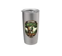 Ponerse alto es mi trabajo Divertido arborista cirujano trepador de árboles Vaso térmico de acero inoxidable de doble pared