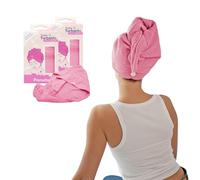 Ponette - 2 Toallas Turbante de Máxima Absorción, Toallas para Secar el Pelo sin Encrespamiento, Botón de Sujeción, Tratamientos Capilares, Menos Secado con Secador