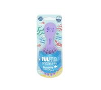PONETTE FRIENDSEA - Cepillo de Pelo Desenredante Antitirones Infantil Morado Lila, Compacto, Viaje, Plástico Reciclado, Pulpillo, Divertido, Niños, Niñas, Sin Tirones, Reciclable, Marca Española