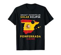 Ponferrada, España Gran Eclipse Solar Total Europeo 2026 Camiseta