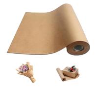 PONGHEI Rollo de papel de regalo marrón de 30 x 2400 pulgadas, papel de embalaje para envolver regalos, tablón de anuncios, rollo de papel, ramo de flores, cubierta de mesa, póster, embalaje