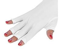 Pongnas 1 par de manopla Blancos de Protección para Mujer, sin Dedos, Antideslizantes, Protectores Solares para Conducir, manopla Largos útiles para Verano y Exteriores, Manicura