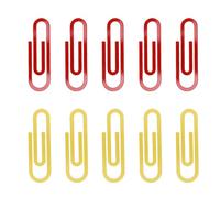 Pongnas 10 Clips de Papel Grandes para Carpetas, Clips Marcapáginas de 10 Cm, Planos de Acero Inoxidable, Coloridos, Rojos y Amarillos, para Oficina, Escuela, Hogar, Organización