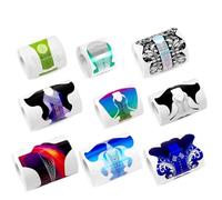 Pongnas 100 Formas de Uñas, Guía de Pegatinas de Fuerte Adherencia con Puntas Numeradas, para Extensión de Uñas de Gel Acrílico, Manicura DIY (YC-18)