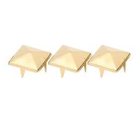 Pongnas 100 Remaches de Metal Pirámide de 4 Garras para Accesorios de Moda, Ropa de Bricolaje, Zapatos, Bolsos - Plata Elegante 12 Mm (GOLD #13)