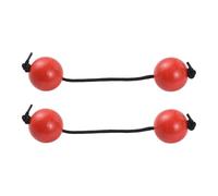 Pongnas 2 Piezas de Coctelera Africana Aslatua, Bolas de Rítmicas de Concha de ABS con Cuentas de Hierro para un Sonido Claro, Instrumentos de Percusión Manual de Cuerda Resistente (rojo)