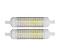 Pongnas 2 Uds R7S Bombilla LED 118mm Regulable 15W 154 LEDs Reflector de Doble Extremo para Iluminación Publicitaria Nocturna del Hogar 220V (luz blanca)