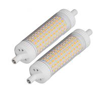 Pongnas 2 Uds R7S Bombilla LED 118mm Regulable 15W 154 LEDs Reflector de Doble Extremo para Iluminación Publicitaria Nocturna del Hogar 220V (Luz cálida)