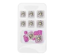 Pongnas 24 Uñas Postizas para Pies, 12 Tamaños Diferentes, Fácil de Recortar y Limar, Ajuste Cómodo y Flexible para la Mayoría de los Tipos de Uñas, con Método de Adhesión de Pegamento (J74)