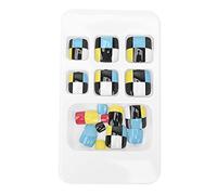 Pongnas 24 Uñas Postizas para Pies, 12 Tamaños Diferentes, Fácil de Recortar y Limar, Ajuste Cómodo y Flexible para la Mayoría de los Tipos de Uñas, con Método de Adhesión de Pegamento (J77)