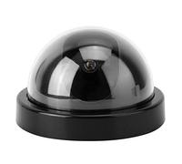 Pongnas 4 Uds LED Cámara Falsa Cúpula Simulación CCTV Cámara de Seguridad Simulada con Luz Intermitente Rotación 360 para Supermercados Casas Oficinas (Black)