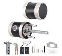 Pongnas 5 Pulgadas con Acceso Biométrico y Control Remoto para el Hogar y la Oficina - Perilla Biométrica de Entrada sin Llave con Características de Seguridad (plata pintada de negro)