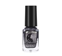 Pongnas 6 Colores Espejo Metálico Esmalte de Uñas Plateado Brillo Barniz Laca de Uñas Brillante Secado Rápido con Efecto Espejo para Arte (7# negro obsidiana 6ml)