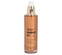 Pongnas Aceite Iluminador Corporal Luminizador Corporal de 100 Ml Líquido Brillante de Larga Duración con Ingredientes Nutritivos para Mejillas, Clavículas y Hombros (Marrón dorado)