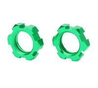 Pongnas Adaptador de Cubo Hexagonal de Rueda Estriada para Slash 2WD Rustler Stampede Bandit 4WD - Kit de Cubos de Rueda Estriados de Metal de 12 Mm a 17 Mm (Green)