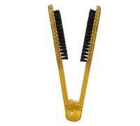Pongnas Alisador de Cabello con Peine de Madera Contrachapada, Resistente a Altas Temperaturas, Antiestático, Color Morado para Uso Diario (YELLOW)