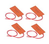 Pongnas Almohadilla Calefactora de Goma de Silicona, Estera Calefactora Flexible con Alambre de Aleación para Equipos Industriales de Tambor de Aceite de Manta Eléctrica, 12V 15W 4PCS