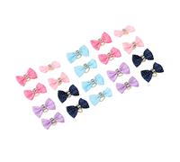 Pongnas Arcos para el Cabello para Perros, Arcos para Perros de Cachorro Aseo para Topnot con Goma de Goma 20pcs de Cachorro Barras de Cabello Aros para Feriado Diario York para Perrito Accesorios