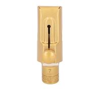 Pongnas B Plano Soprano Saxofón Boquilla Soprano Saxal Boquilla de Metal Bb Soprano Saxofón Boquilla de Latón Tamaño 7 con Estilo de Portaobjetos para Principiantes y Profesionales