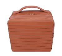 Pongnas Bolsa de Maquillaje de Viaje Plegable, Organizador de Cosméticos Impermeable de Gran Capacidad con Compartimentos con Cremallera y Lona de Cuero de PU para Mujer, Bolsa de (Brown)