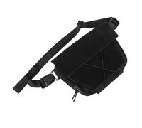 Pongnas Bolsa de Transporte Subabdominal de Tela Oxford - Riñonera Utilitaria con Múltiples Compartimentos y Correa para la Cintura para Chaleco de Pecho para Exteriores (Black)
