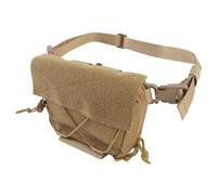 Pongnas Bolsa de Transporte Subabdominal de Tela Oxford - Riñonera Utilitaria con Múltiples Compartimentos y Correa para la Cintura para Chaleco de Pecho para Exteriores (Caqui)
