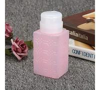 Pongnas Botella Dispensadora de Bomba Portátil, Contenedor de Loción Removedor de Maquillaje para Decoración de Uñas para Viajes (Cuadrado Rosa)