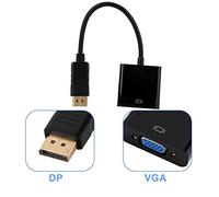 Pongnas Cable Adaptador Convertidor de Vídeo a VGA: 25 Cm, 1080P, Diseño Compacto para Proyectores, Monitores y Televisores