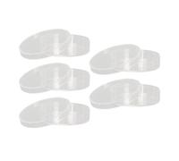 Pongnas Caja de Almacenamiento de Esponjas de Polvo Redonda Transparente, Conjunto de Contenedores de Embalaje de Maquillaje para Cuentas, Manualidades, Fiestas de Boda, 5 uds.