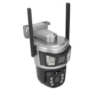 Pongnas Cámara de Seguridad Solar Inalámbrica para Exteriores 4MP 3K HD PTZ Seguimiento de Movimiento Inteligente de 360° con Batería de 8000 MAh y Foco AI para Vigilancia del Hogar